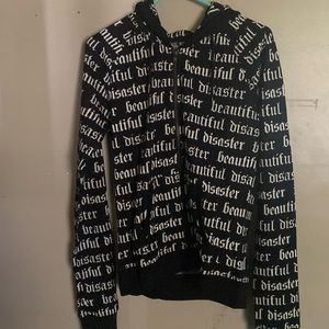 Beautiful Disaster zip up sweatshirt